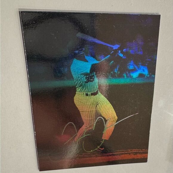 Holographic Baseball Trading Card of frank thomas by arena 1991 limited print - Picture 3 of 4